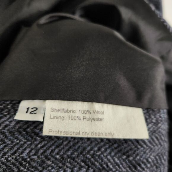 Vintage Eska Internationale Womens 2 Button Blue Wool Blazer Size 12 - Picture 8 of 11